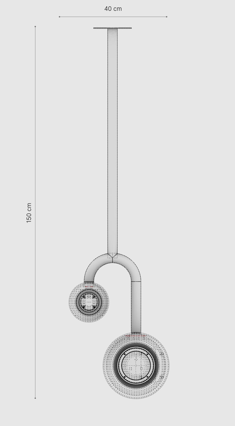 TURBINE Ceiling Speaker — side elevation technical drawing